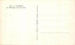 CPA Lourdes the Basilica front view