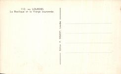 CPA Lourdes the Basilica and the virgin couronnee