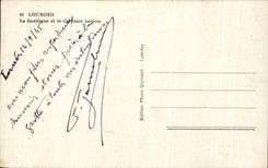 CPA Lourdes the Basilica and the Breton martyrdom