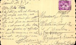 CPA Lourdes the strong castle and mountains