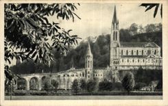CPA Lourdes the Basilica