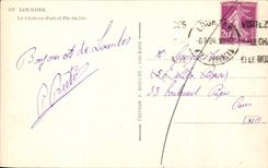 CPA Lourdes the Castle Fort and Peak of Jer