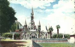 CPA Lourdes the Basilica the Couronnee Virgin and the Cure of Ars