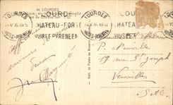 CPA Lourdes the Basilica and the Interallied Monument Seen of the Castle Fort