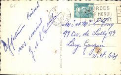 CPA Lourdes the Basilica and Gave Appearance Basilica miraculous Cave