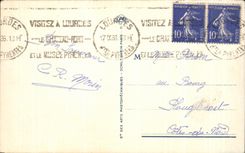 CPA Lourdes the Basilica and Gave