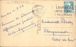 CPA Lourdes the Basilica seen from of Gave