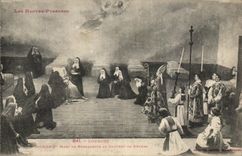 CPA Lourdes Dead Diorama of Bennadette to the Convent of Nevers