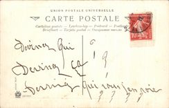 CPA que envia abril Of un corazon carinoso Poisson