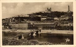 CPA Lyon Bridge of the Palate and hill of Fourviere