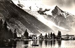 CPA Chamonix el lago el montaje Blanc la boveda y la aguja de la prueba