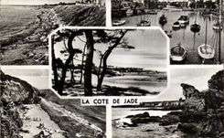 CPA el St Brevin Pornic Bernerie Prefailles de la playa de Tharon de la dimension del jade