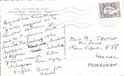 CPA el St Brevin Pornic Bernerie Prefailles de la playa de Tharon de la dimension del jade