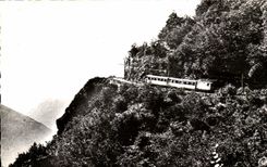 CPA Luchon Railroad of Large Superbagneres Turning of Email of Soulan