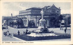 CPA Cannes Monument Edouard VII And the Casino