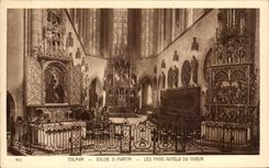 CPA Colmar Eglise St martin Les trois Autels Du Choeur