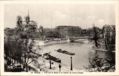 CPA Paris vista en el Seine con la tapa de nuestra senora