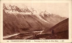 Panorama de CPA Chamonix Mont Blanc de la cadena de Mont Blanc