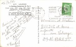 CPSM Lourdes the Basilica Undergrounds Black and white St X