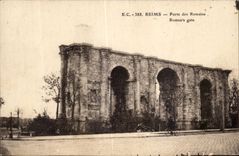 CPA Rheims Gate of the Romans