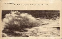 CPA marina la onda detalla el azul de Dimension Of