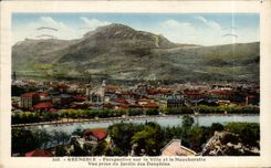 CPA Grenoble View on villa and Moucherotte Seen from Garden of the Dolphins