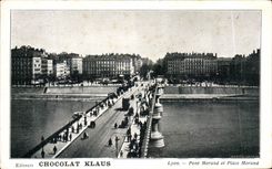 CPA Lyon Bridge Morand and Place Morand