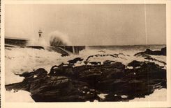 CPA Sables d'Olonne the Lighthouse During the Storm