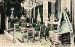 CPA Palais of Fontainebleau Chambre has Coucher of Napoleon 1st