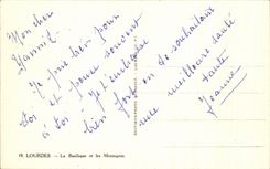 CPA Lourdes the basilica And Mountains