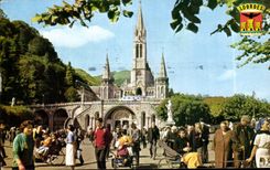 MODERN CARD Lourdes the Patients Return From the Cave
