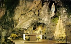 MODERN CARD Lourdes the Miraculous Cave