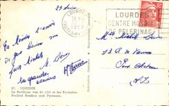 CPA Lourdes the Basilica seen of dimension