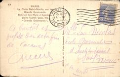 CPA Paris La Porte Saint Martin sur les Grands Boulevards