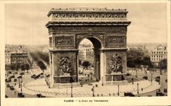 CPA Paris L'Arc De Triomphe