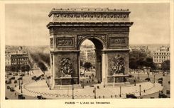 CPA Paris L'Arc De Triomphe
