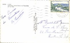 CPA Lyon Basilica Notre Dame de Fourviere and the City