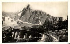 Ferrocarril Of Monternvers y Needle Of de CPA Chamonix el tren grueso