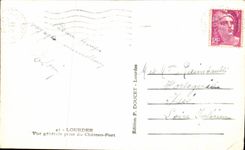 CPA Lourdes View Taken Castle Fort