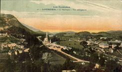 CPA Lourdes the View from above Basilica