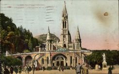 CPA Lourdes And the Basilica