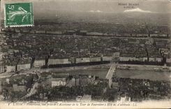 CPA Lyon Panorama seen from of I' Ascenseur of the Tower of Fourviere