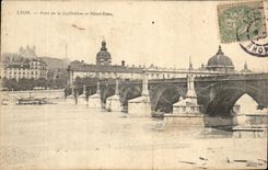 CPA Lyon Bridge Of Guillotiere And Hotel God
