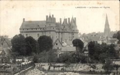 CPA Langeais the castle And the Church