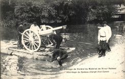 El paso de CPA del rio del material en del embarque de la balsa de la balsa encargo de un arma de Militaria