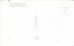 CPA Paris la noche la iglesia de Notre Dame