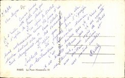 CPA Paris the Bridge Alexandre III Large palace