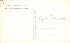 CPA Paris Et Ses Merveilles Arc de Triomphe de L'Etoile