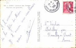 CPA Paris the Avenue of the Champs Elysees