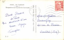 CPA Paris While Strolling View on the Place of the Louvre Carousel